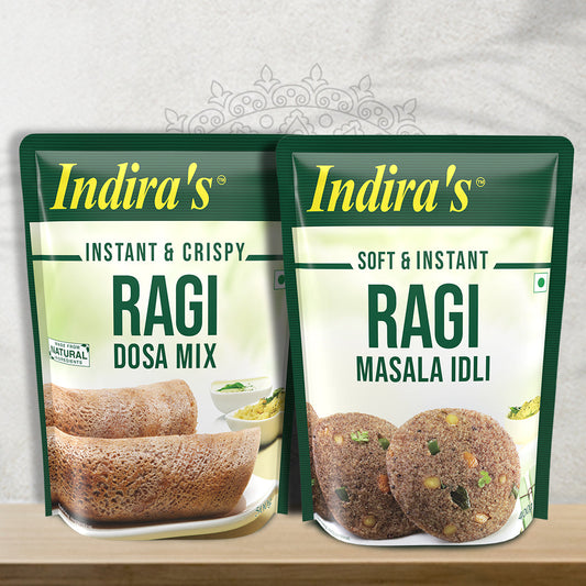 Ragi Dosa (500 grams) & Idli Mix (400 grams) Combo